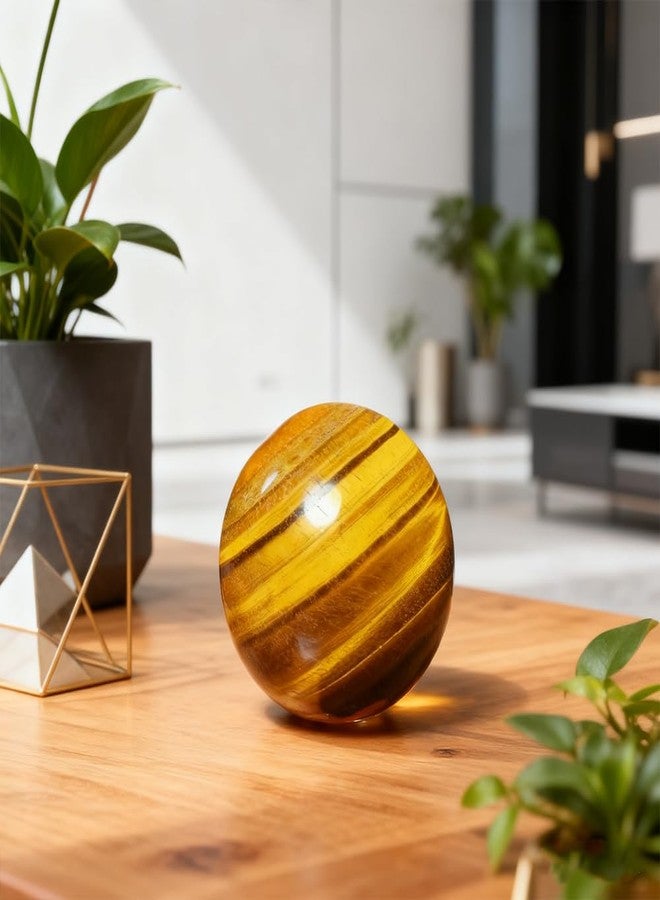 AierCrystal 6-7cm/2.36-2.75inch Tiger Eyes Crystal Ball Polished Natural Tiger Eye Stone Sphere Decorative Sphere Healing Crystals Ball Stone Crafts Home Decor Ornament Gifts (Tiger's Eye, 60-70mm) - Image 3